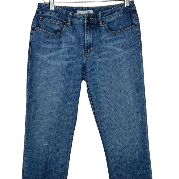 Chicos Platinum Straight Jeans Small Blue Denim Stretch - Picture 2 of 12